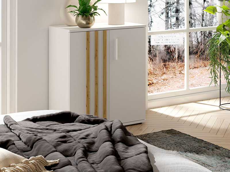 MO Toll 2D Sideboard – White / Artisan Oak