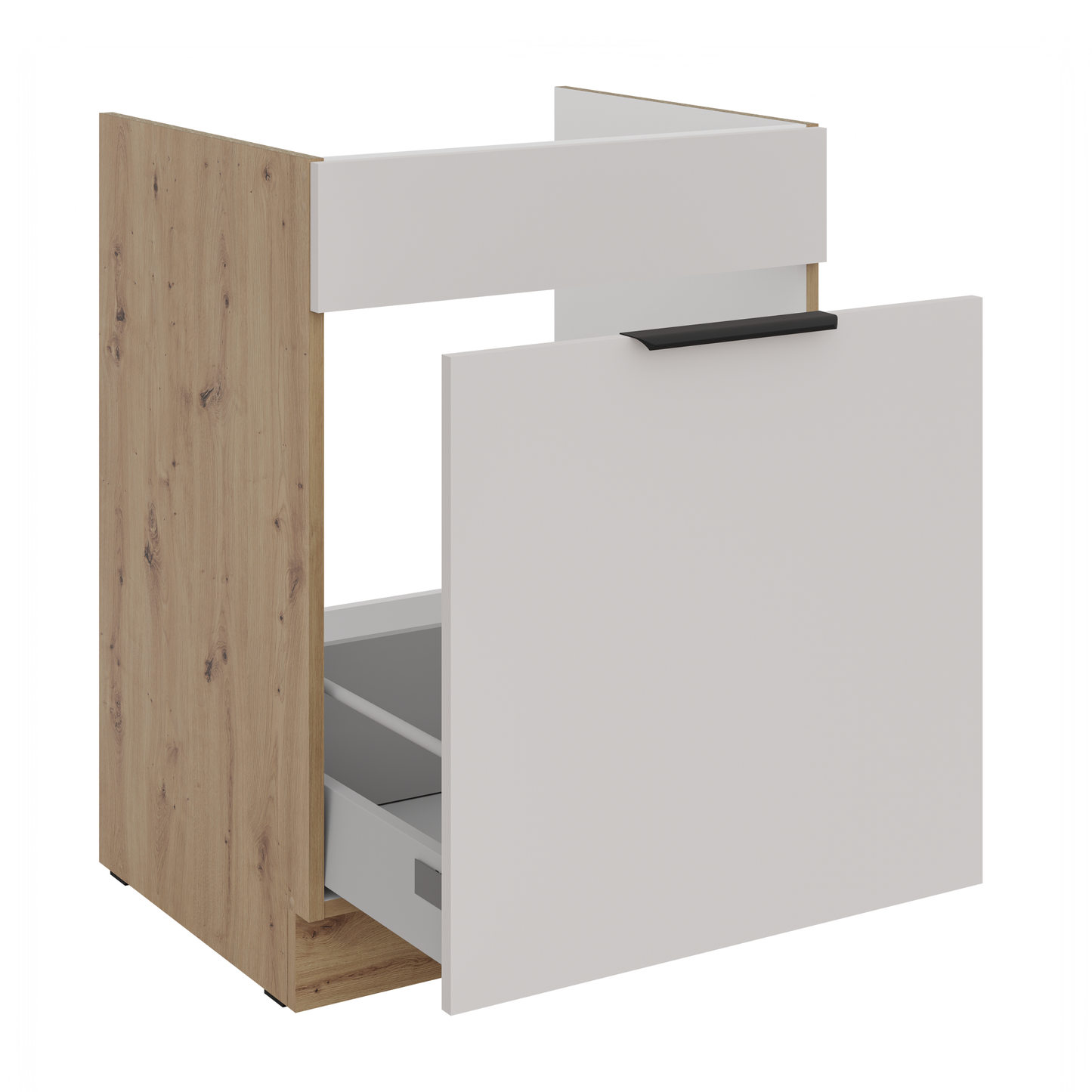 LE Solea Sink Base Cabinet 60x85x52 cm – Cashmere / Artisan Oak