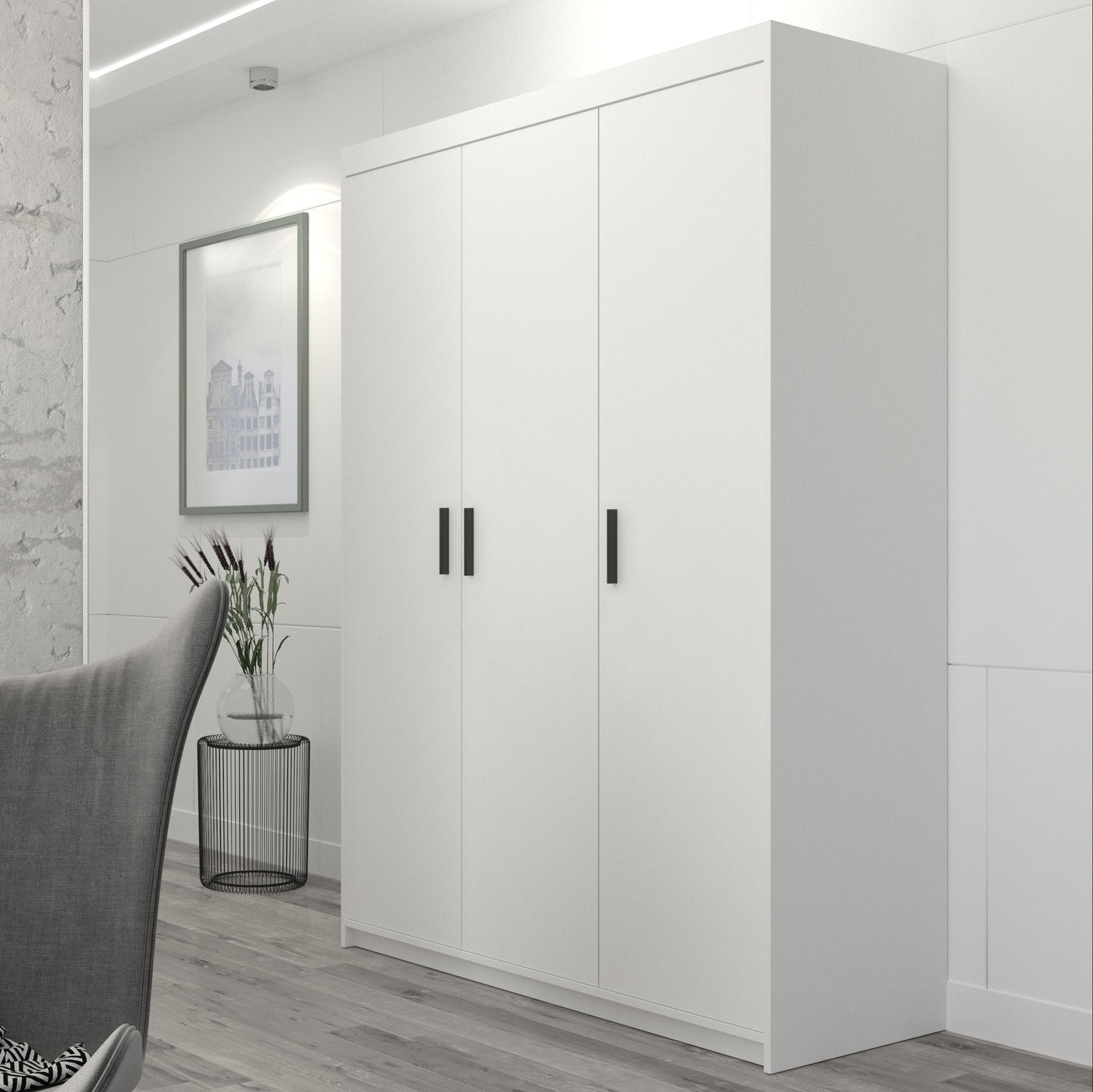 LE Elena 3D DL03 Wardrobe in White