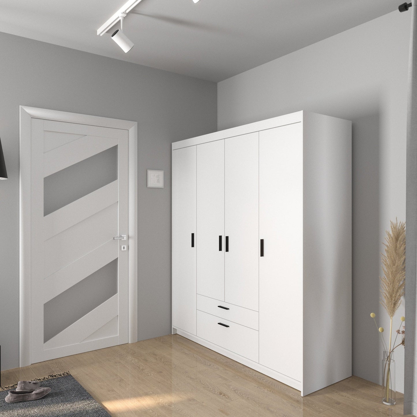 LE Elena 4D DL04 Wardrobe in White