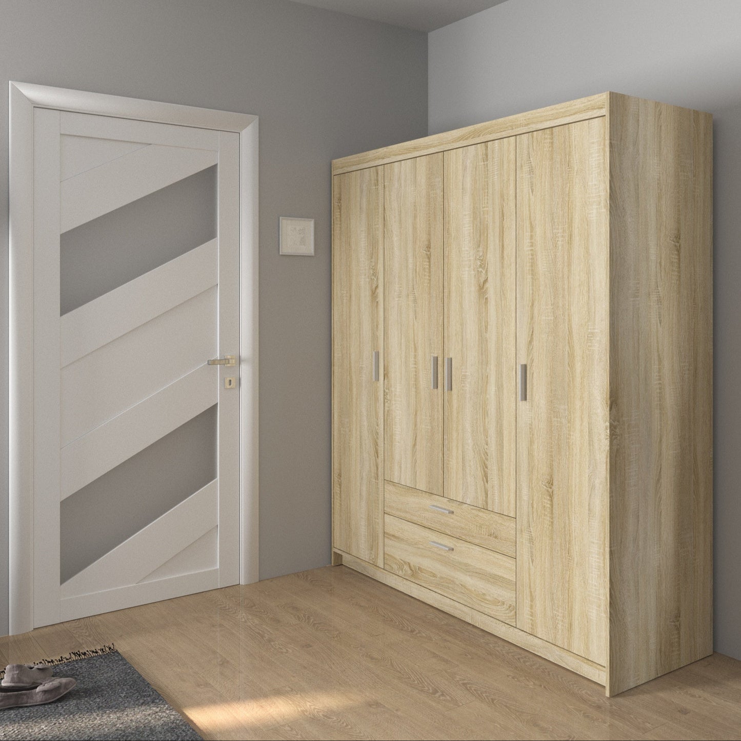 LE Elena 4D DL04 Wardrobe in Sonoma Oak