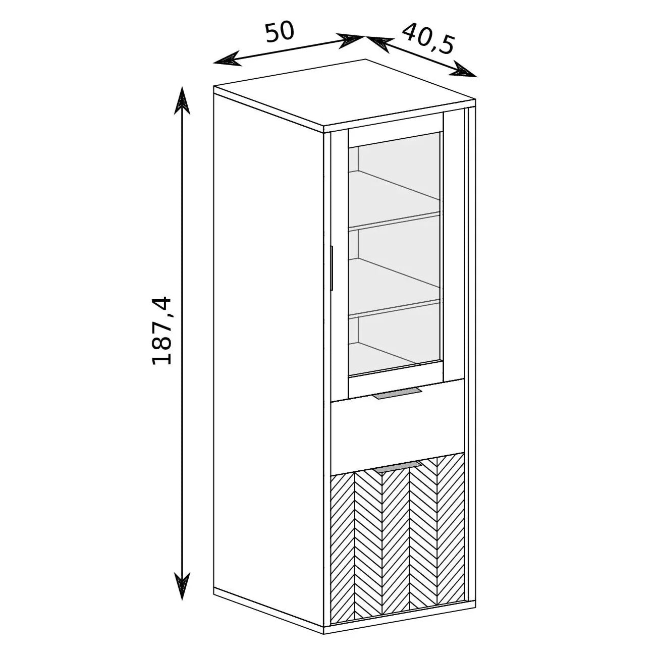 Modern J-Fonti Display Cabinet F-2