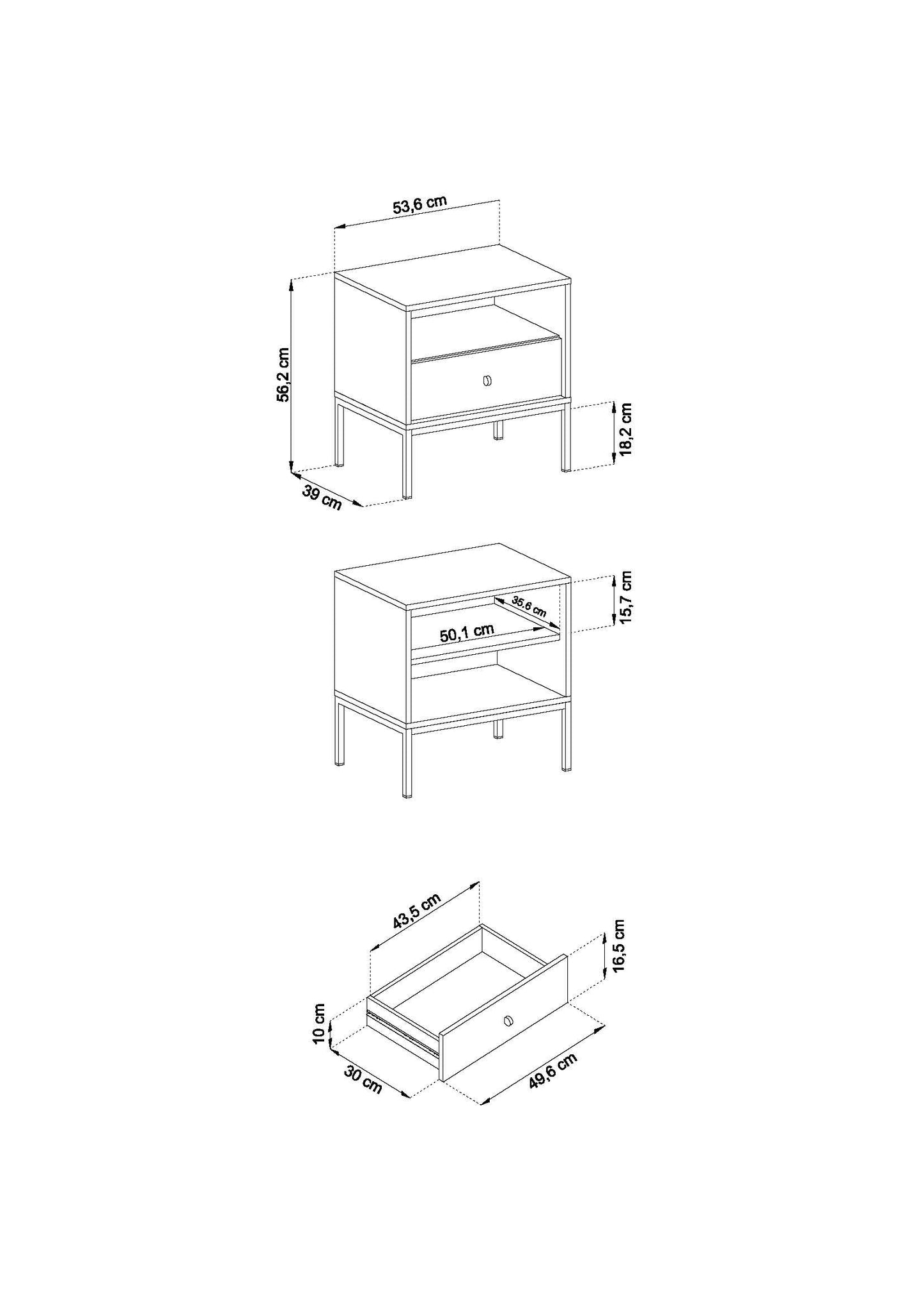 Mono Nightstand Navy