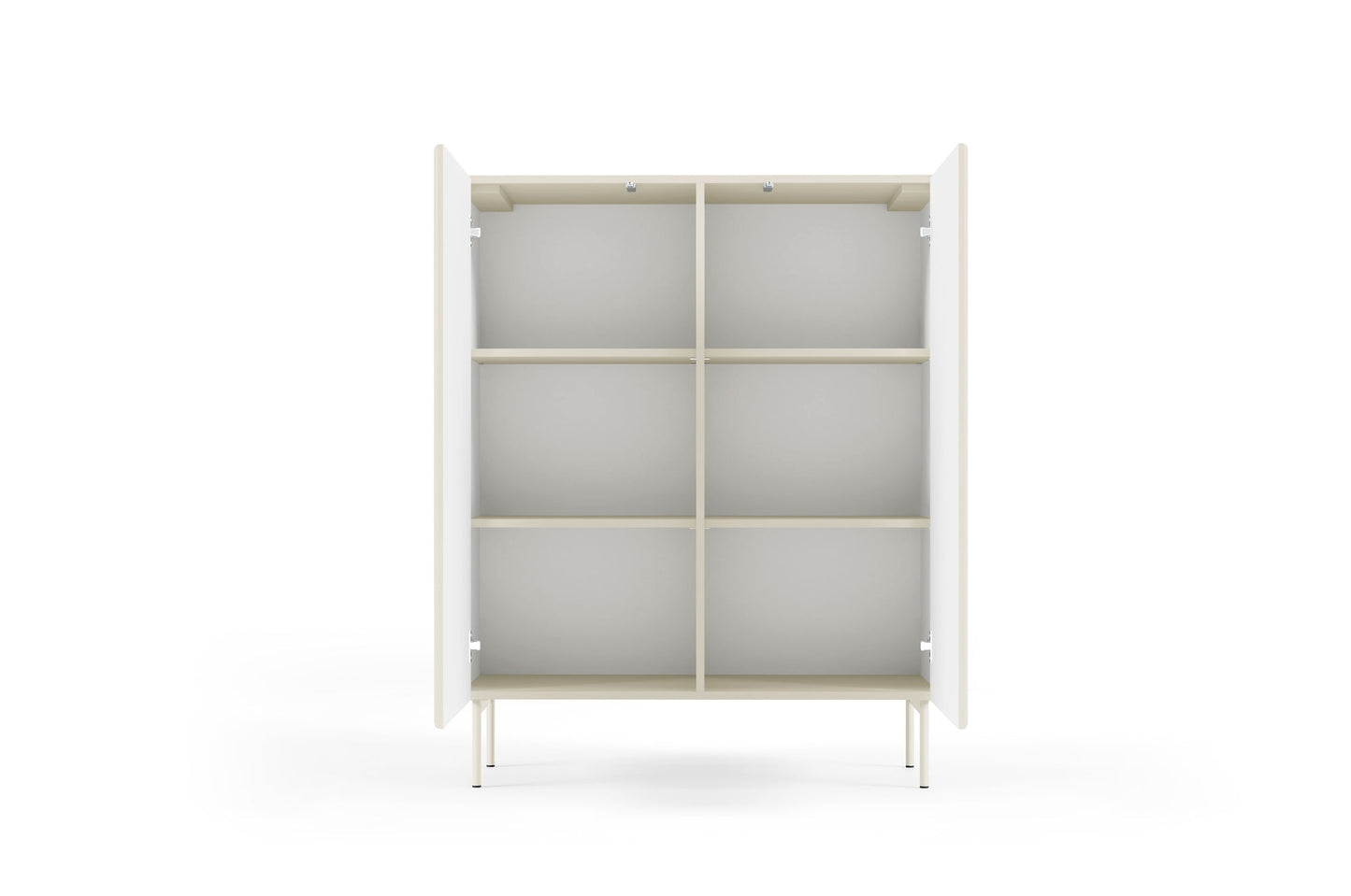 Lask Multi Cashmere – High Sideboard 2 Doors (98.6 × 123 × 39.8 cm)