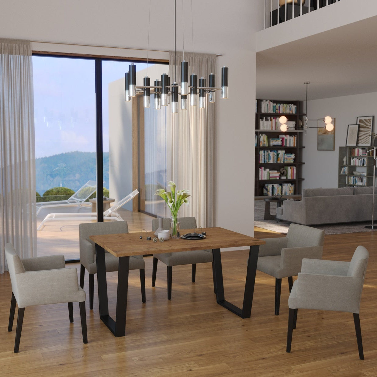 LE Cezar Dining Table – Lancelot Oak 138 x 90 cm