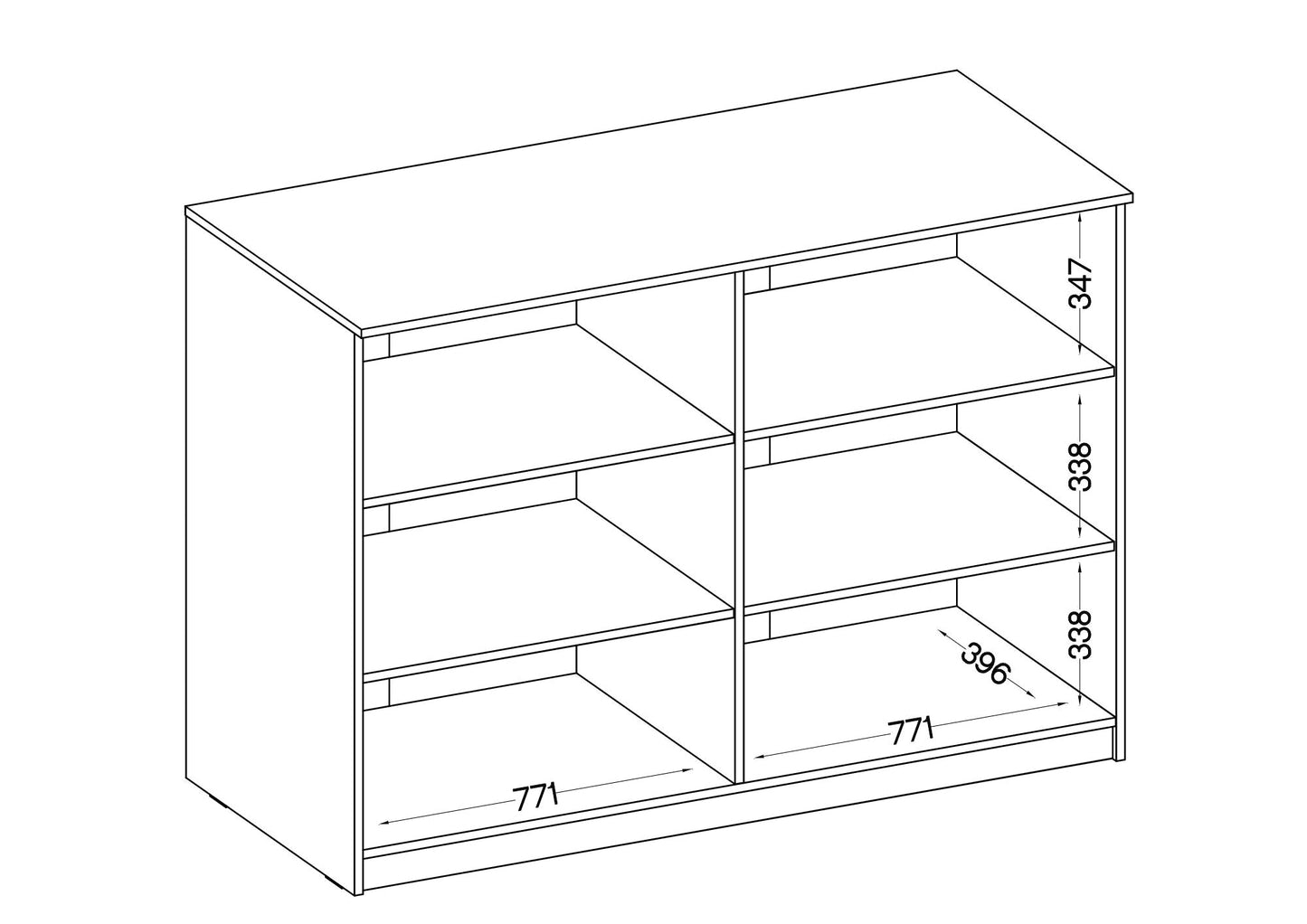 LE Malta 860 Lower Bookcase in Light Grey