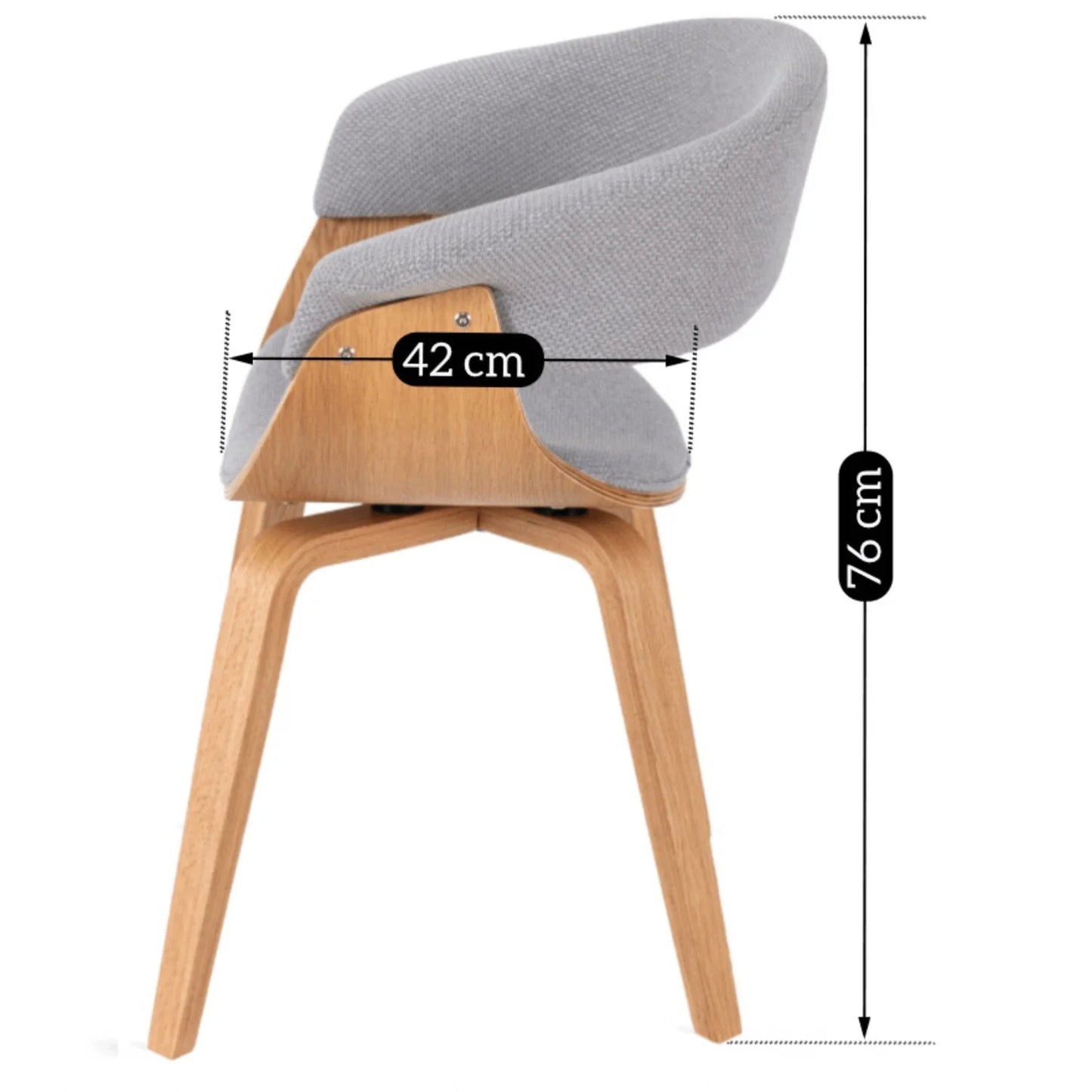 Elite GARY 2 Grey/Golden Oak Chair – A Perfect Blend of Style & Comfort