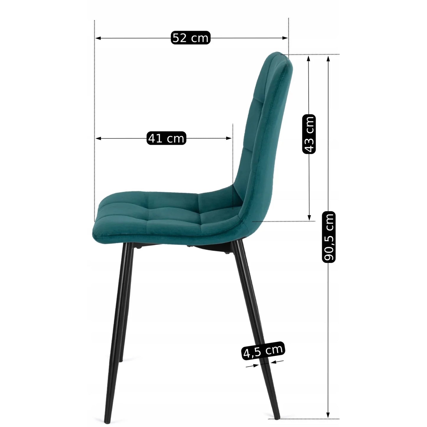 Elite PERU Turquoise Velvet Chair – A Stylish Pop of Color and Comfort