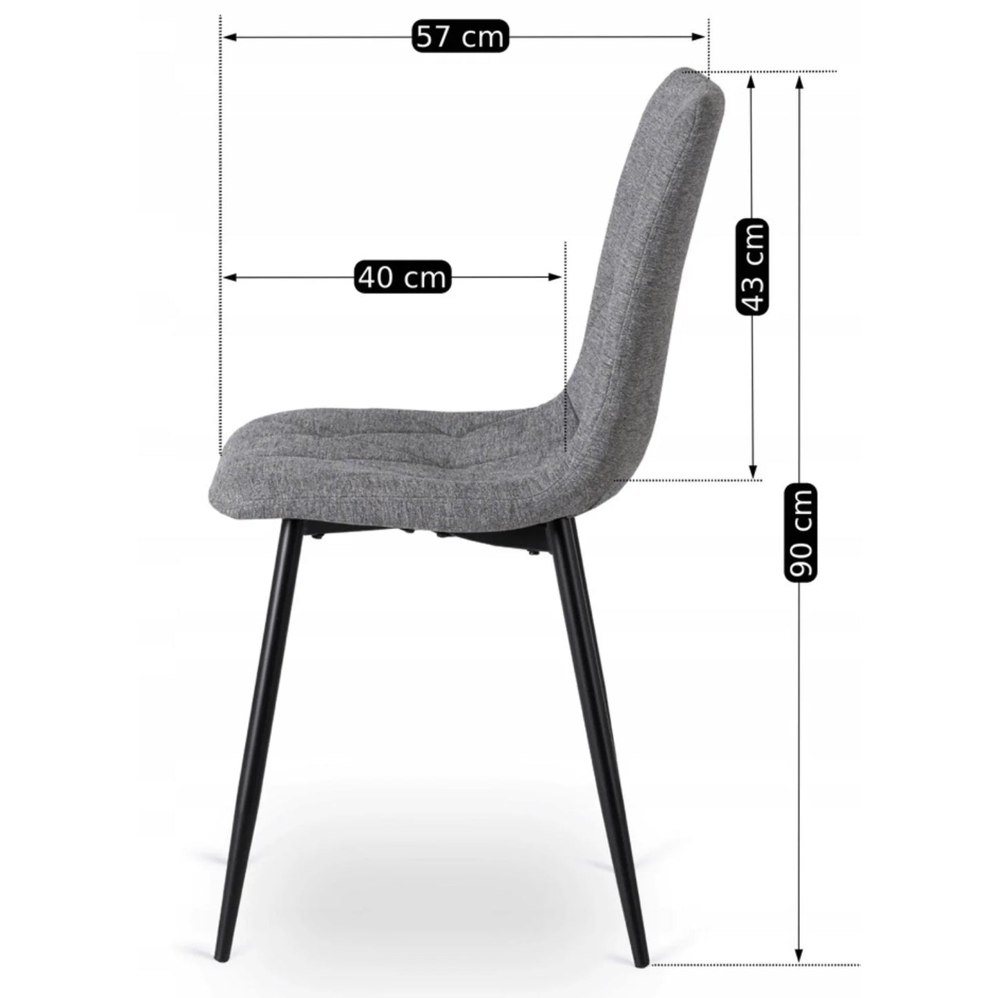 Elite ROBIN 2 Grey Upholstered Chair – A Perfect Blend of Style and Comfort