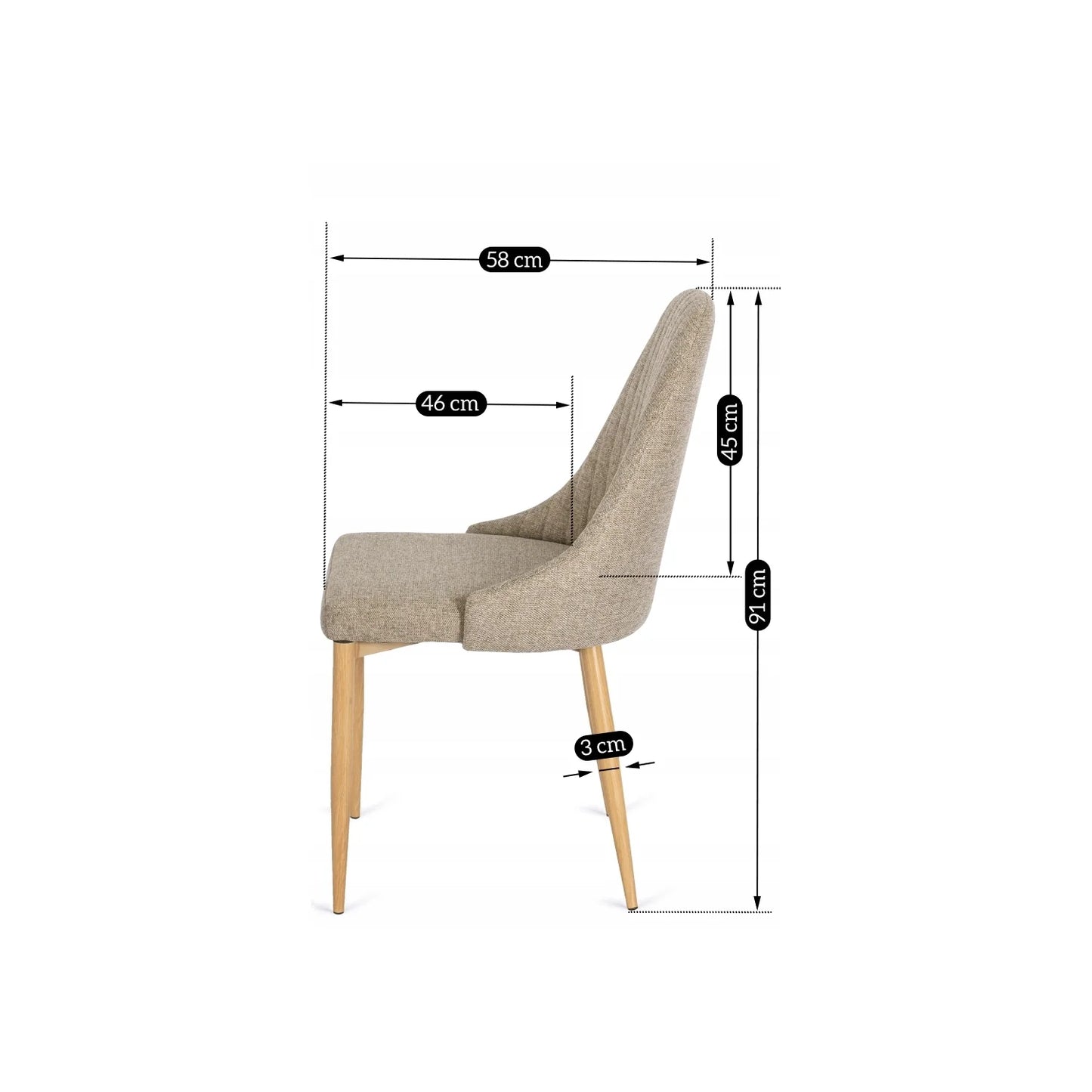 Elite TORINO Beige Fabric Chair – A Perfect Blend of Elegance & Comfort