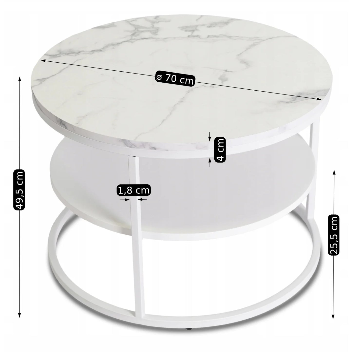 Elite BEST White Marble Coffee Table