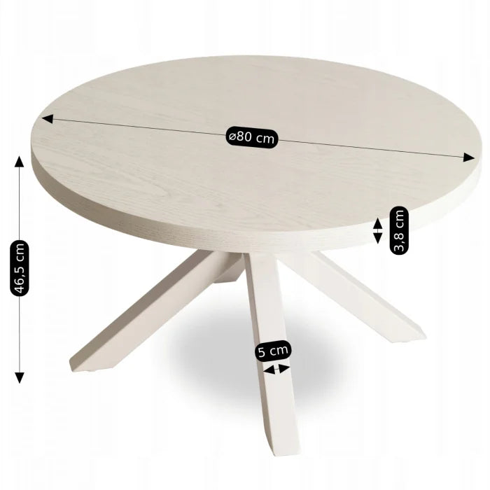 Elite LINCOLN Coffee Table 80 cm Beige/Cashmere