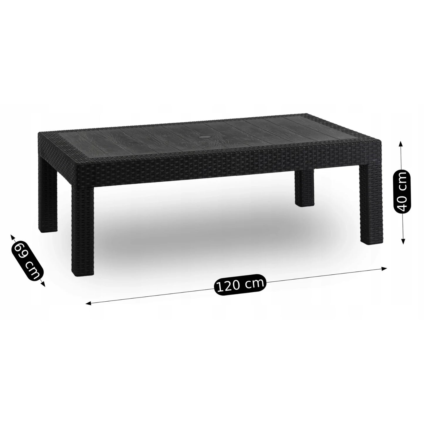 Elite INDIANA Outdoor Furniture Set Black/Gray - Modern & Versatile Garden Lounge