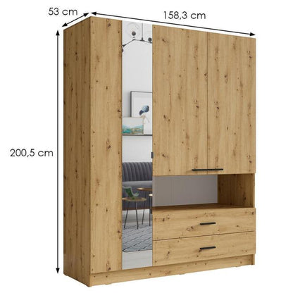 MO Torino 3D Wardrobe – Oak Artisan