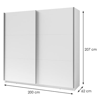MO Arsala II 11 Sliding Wardrobe 200 cm – White