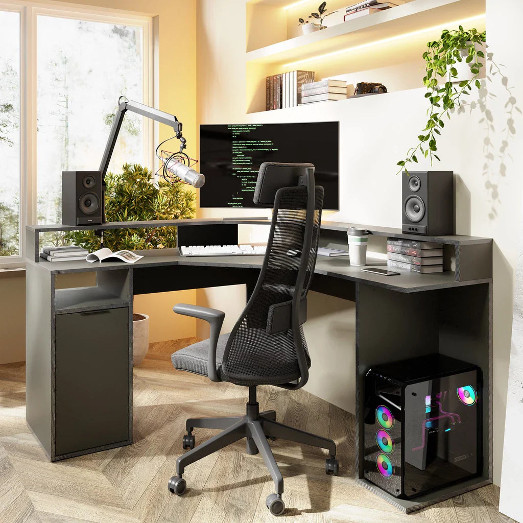 MO Carbon Corner Desk - Gray