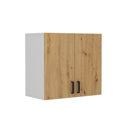 LE Malta 104 2F Upper Cabinet in Artisan Oak & Light Grey