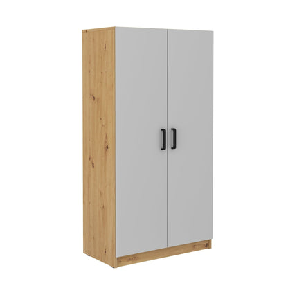 LE Malta 108 2F Wardrobe in Light Grey & Artisan Oak