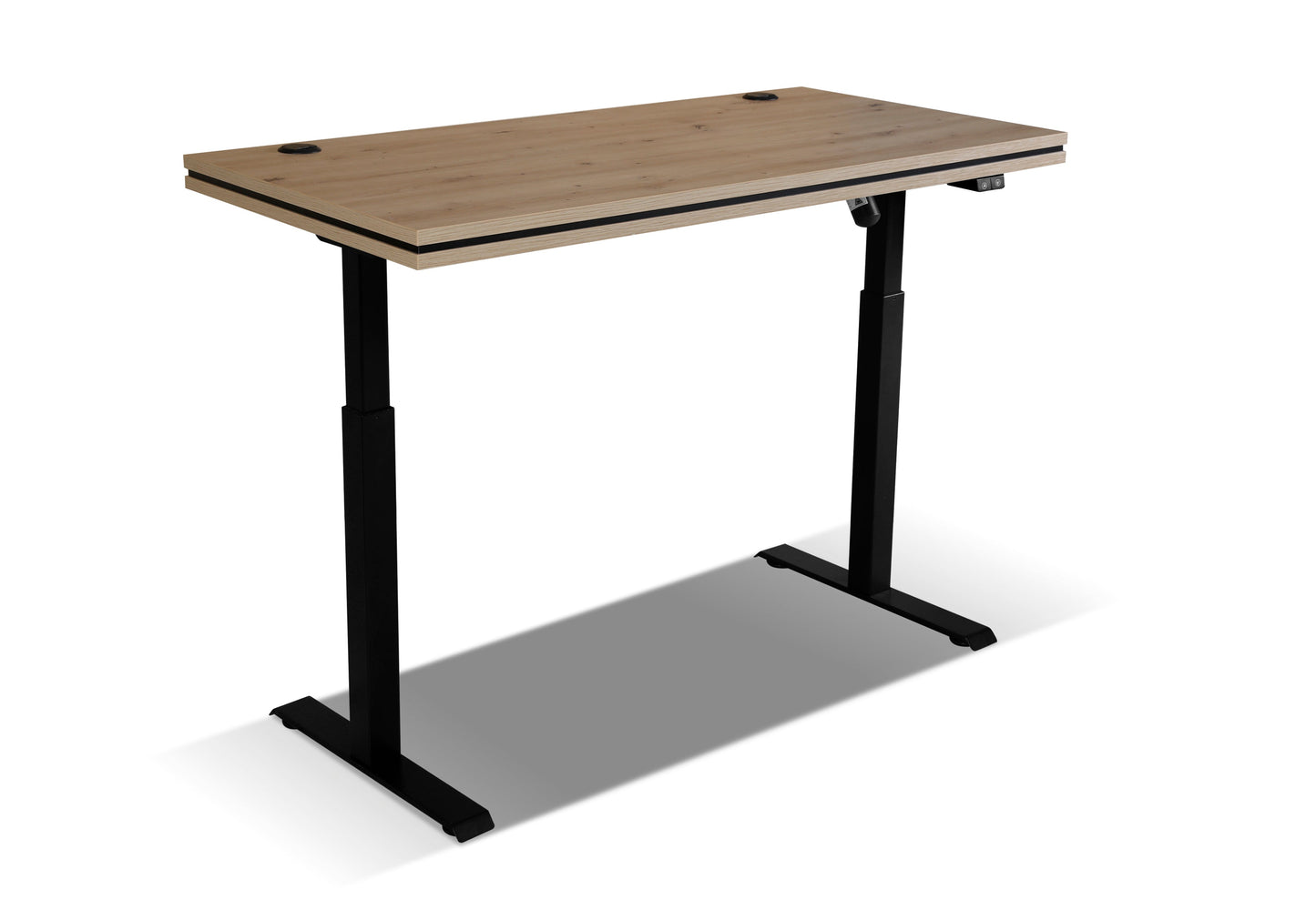 LE Malta 161 Electric Height Adjustable Desk in Artisan Oak