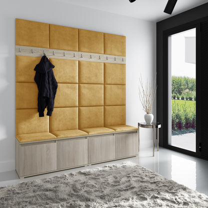 PK Emi 4 Hallway Wardrobe Sonoma - Upholstered Panels in Various Colours