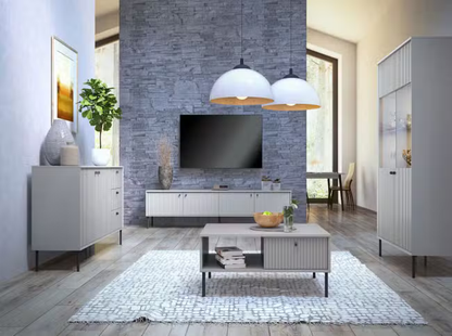 MO Iris 2-Door Display Cabinet – Grey