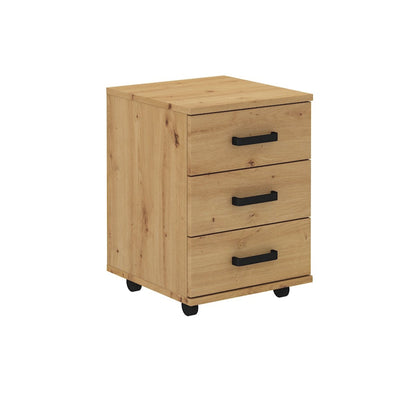 LE Malta 201 3S Mobile Pedestal in Artisan Oak