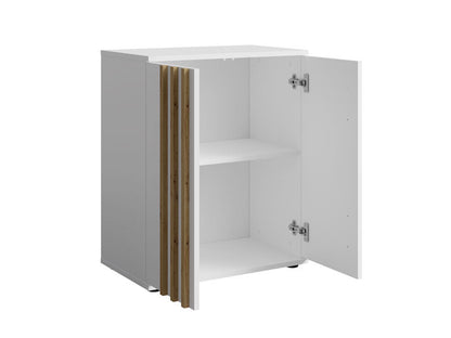 MO Toll 2D Sideboard – White / Artisan Oak