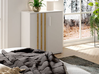 MO Toll 2D Sideboard – White / Artisan Oak