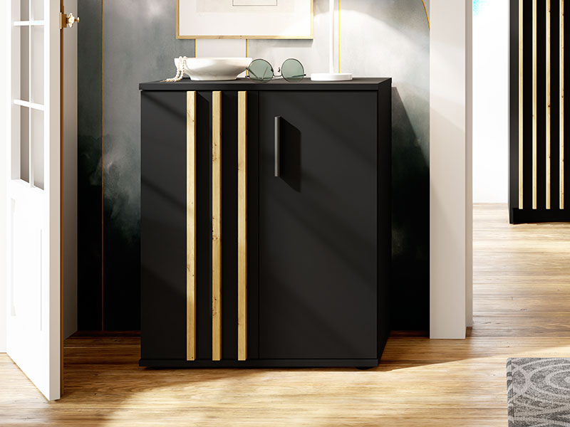 MO Toll 2D Sideboard – Black / Artisan Oak