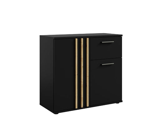 MO Toll 2-Door Sideboard with 1 Drawer – Black / Artisan Oak