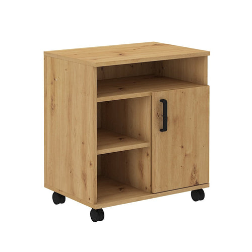 LE Malta 230 1F Low Mobile Pedestal in Artisan Oak