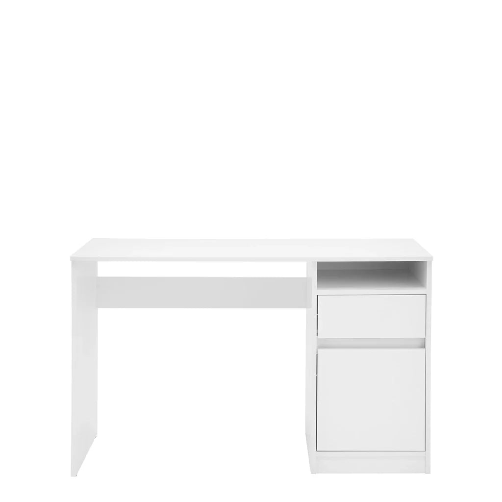 MO Billa Desk with Cabinet and Drawer – White