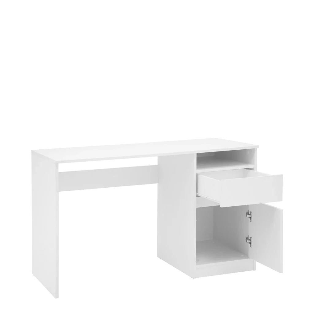 MO Billa Desk with Cabinet and Drawer – White