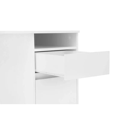 MO Billa Desk with Cabinet and Drawer – White