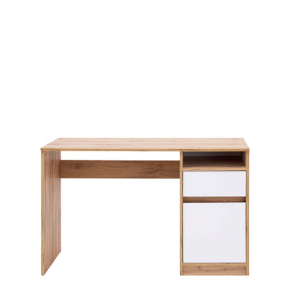 MO Billa Desk with Cabinet and Drawer – Wotan Oak