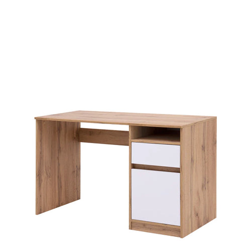 MO Billa Desk with Cabinet and Drawer – Wotan Oak