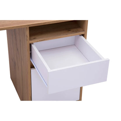 MO Billa Desk with Cabinet and Drawer – Wotan Oak