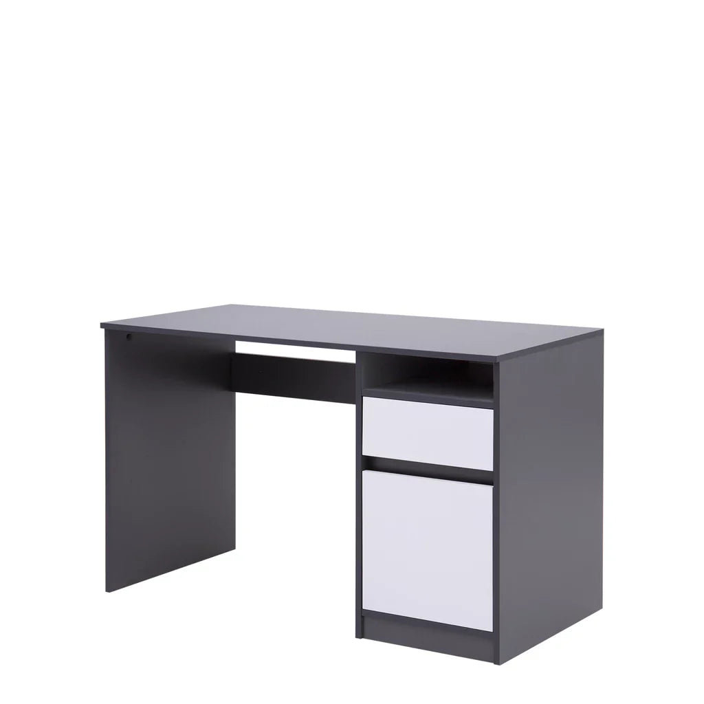 MO Billa Desk with Cabinet and Drawer – Graphite