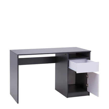 MO Billa Desk with Cabinet and Drawer – Graphite