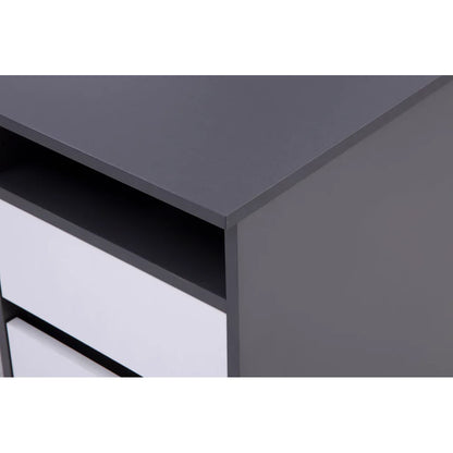 MO Billa Desk with Cabinet and Drawer – Graphite