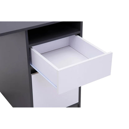 MO Billa Desk with Cabinet and Drawer – Graphite