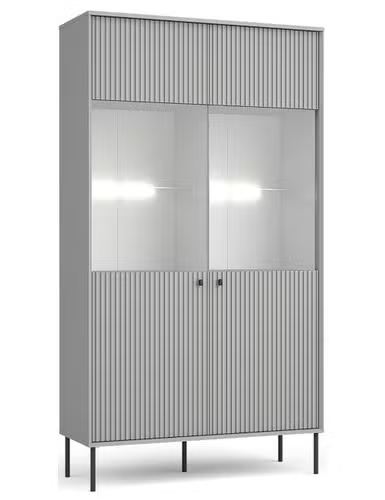 MO Iris 2-Door Display Cabinet – Grey