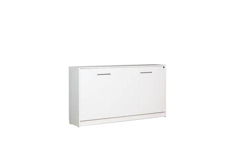 Customizable SLEEP BOX Murphy Bed Horizontal  Furniture Set White Matt 90 x 200 cm