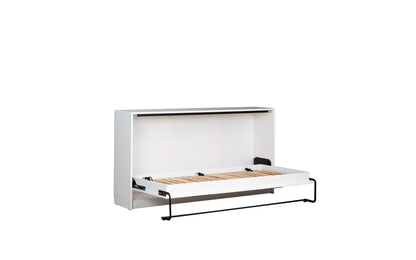 Customizable SLEEP BOX Murphy Bed Horizontal  Furniture Set White Matt 90 x 200 cm