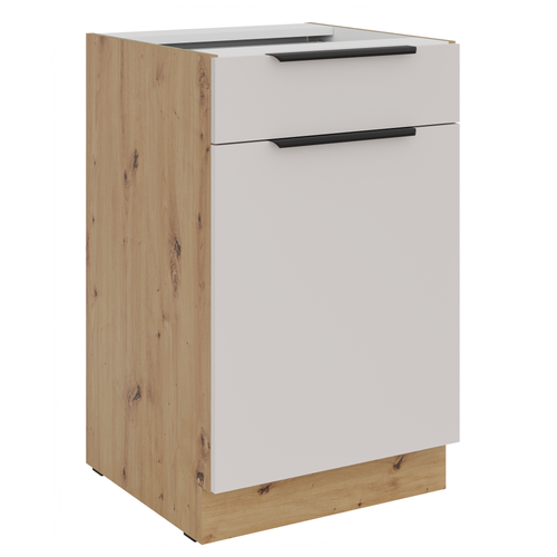 LE Solea Base Kitchen Cabinet 50x82x52 cm – Cashmere / Artisan Oak