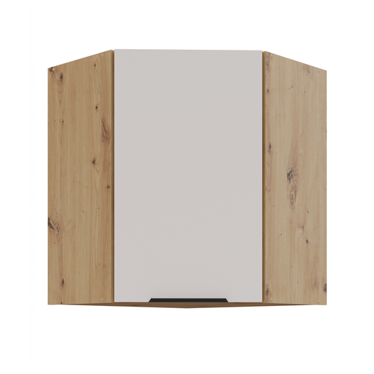 LE Solea Wall Corner Cabinet 60/60x71,5x31 cm– Cashmere / Artisan Oak