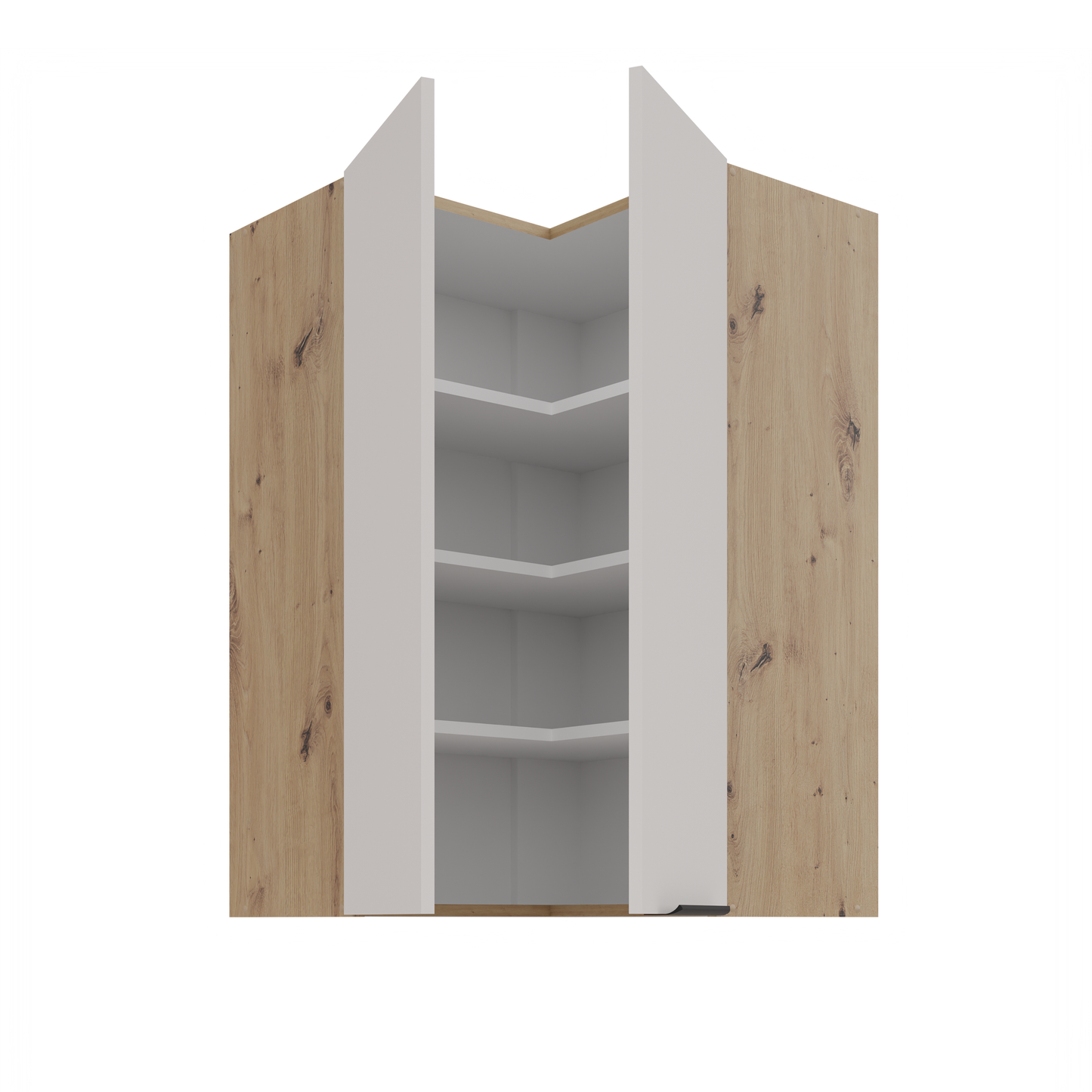 LE Solea Wall Corner Cabinet 60/60x90x31 cm– Cashmere / Artisan Oak