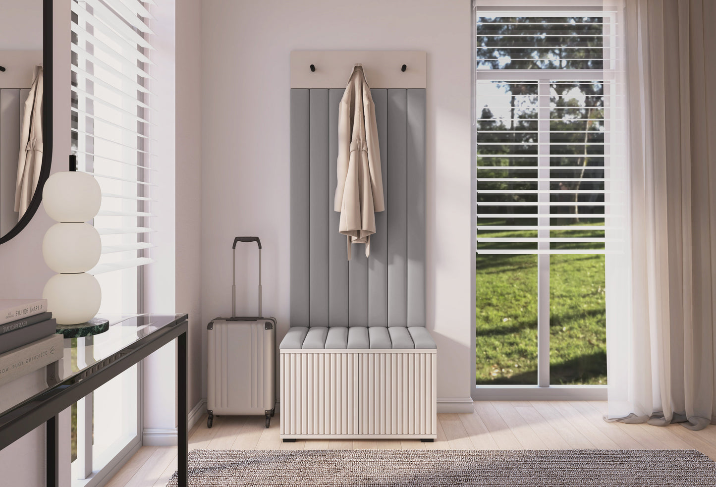 PK Rayo 6 Hallway Wardrobe - Upholstered Panels in Various Colours