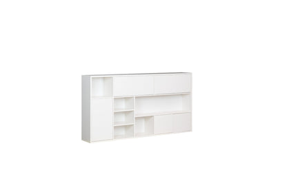 Customizable SLEEP BOX Murphy Bed Horizontal  Furniture Set White Matt 90 x 200 cm