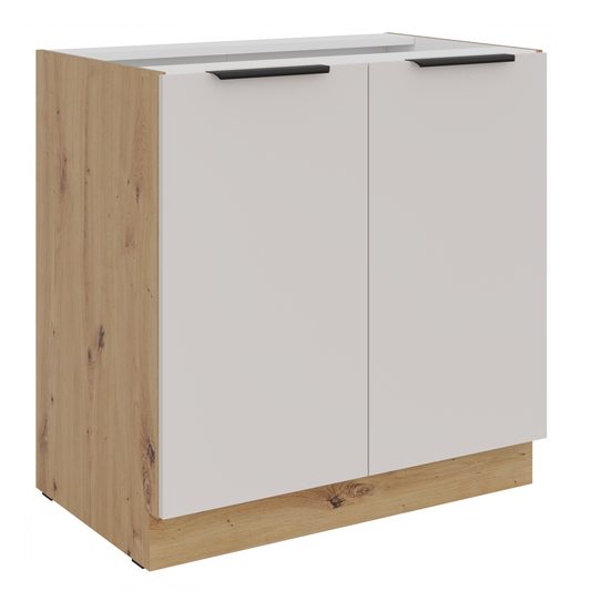 LE Solea Sink Base Cabinet 80x82x52 cm – Cashmere / Artisan Oak